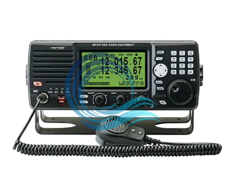 Samyung SRG-150DN – MF/HF DSC Radio, frequency : TX : 1.6MHz ~ 27.5MHz, 10Hz STEP, RX : 500kHz ~29.9999MHz, 10Hz STEP, 300 memory channel.